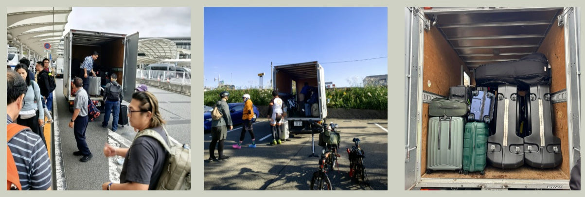 SUPPORT VEHICLE & TRACK (Luggage Forwarding for Cyclists&nbsp;)